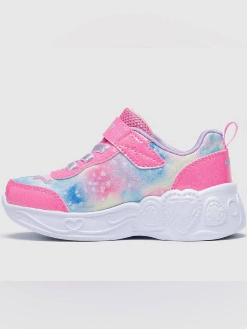 Skechers Girls Pink Pastel Light-Up Heart Sneakers 10T